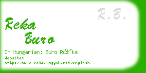 reka buro business card